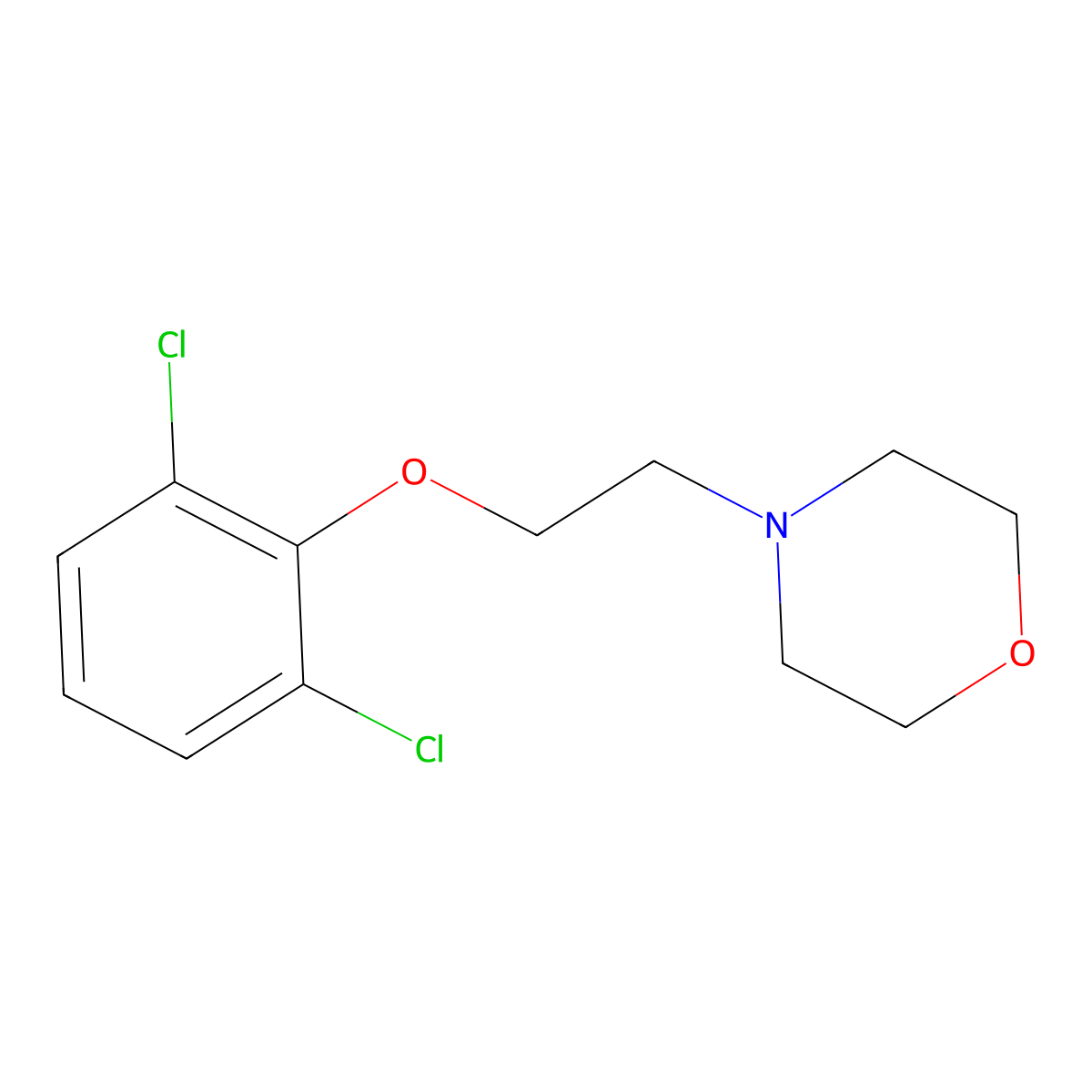 4-(2-(2,6-Dichlorophenoxy)ethyl)morpholine molecular structure, CAS 372183-73-8