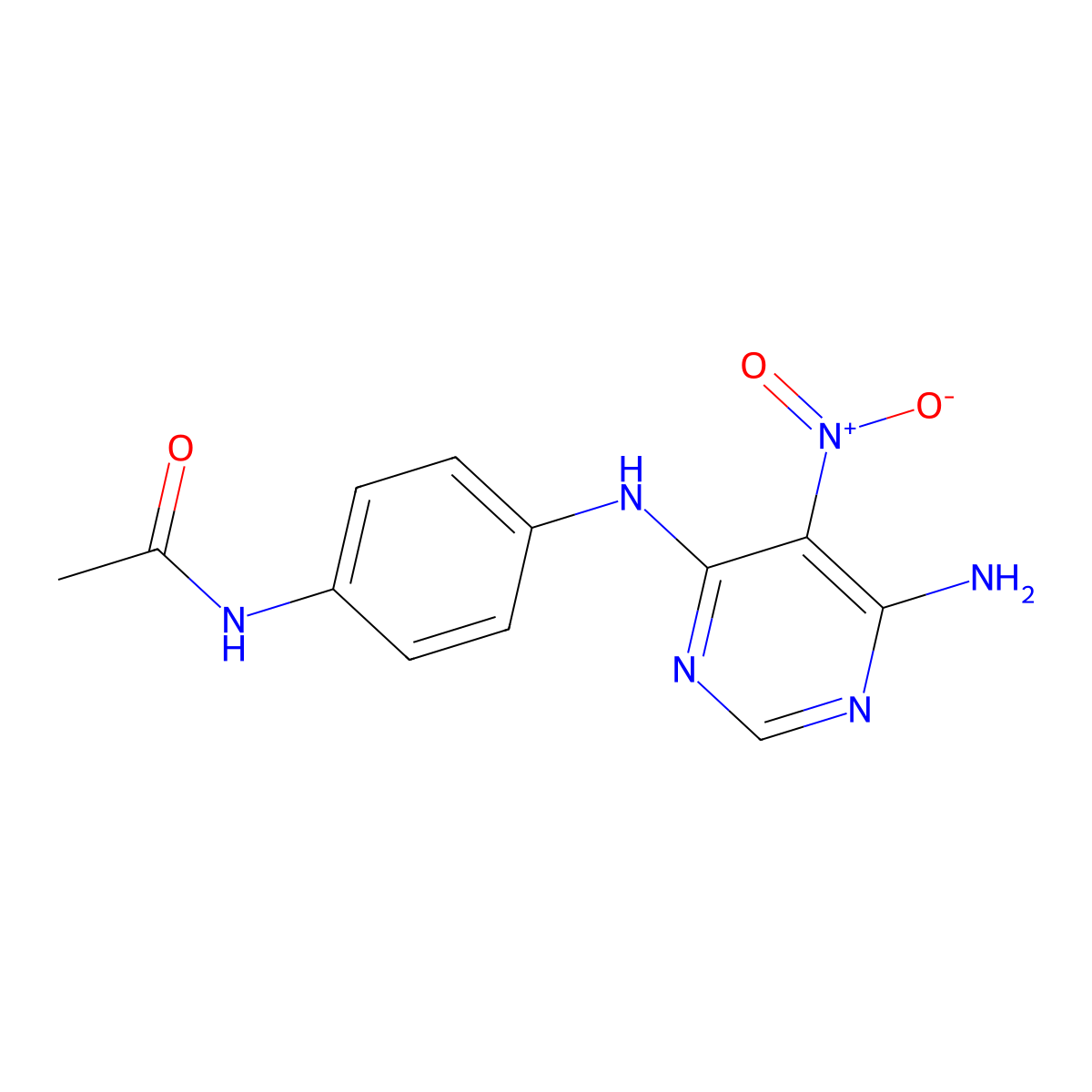 N-{4-[(6-amino-5-nitropyrimidin-4-yl)amino]phenyl}acetamide molecular structure, CAS 372185-37-0
