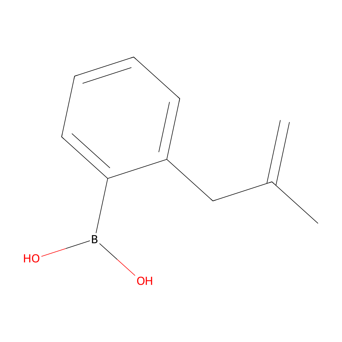 [2-(2-Methylprop-2-en-1-yl)phenyl]boronic acid molecular structure, CAS 372193-66-3