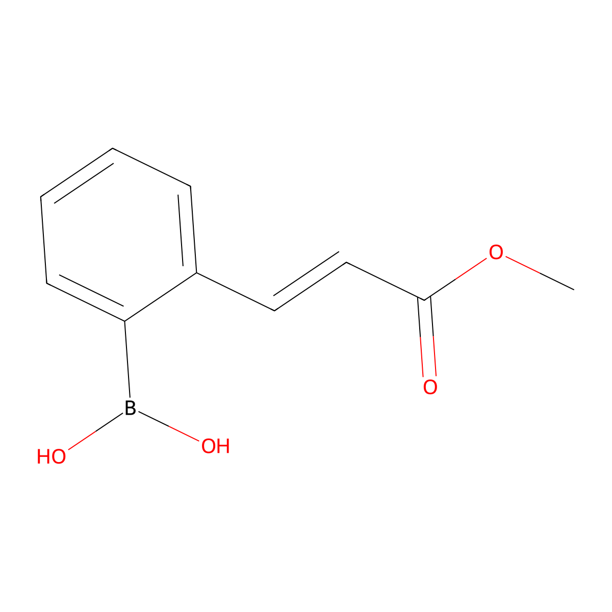 [2-(E-3-Methoxy-3-oxo-1-propen-1-yl)phenyl]boronic acid molecular structure, CAS 372193-68-5