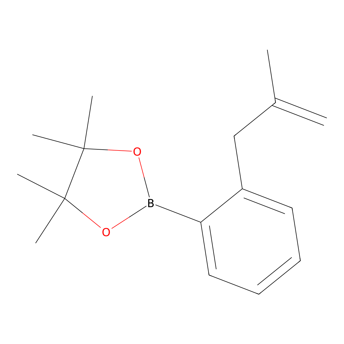 4,4,5,5-Tetramethyl-2-[2-(2-methylprop-2-en-1-yl)phenyl]-1,3,2-dioxaborolane molecular structure, CAS 372193-91-4