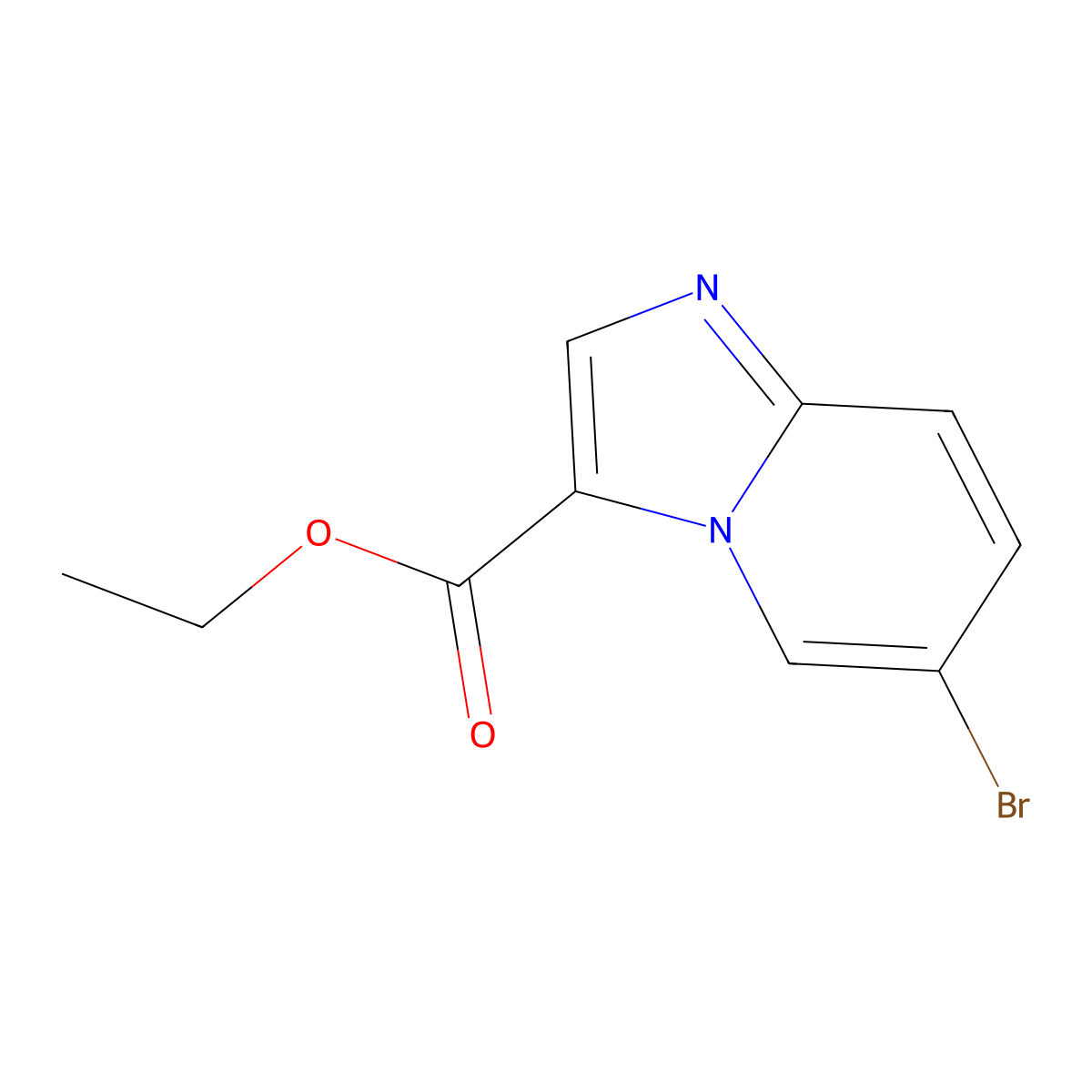 Ethyl 6-bromoimidazo[1,2-a]pyridine-3-carboxylate molecular structure, CAS 372198-69-1