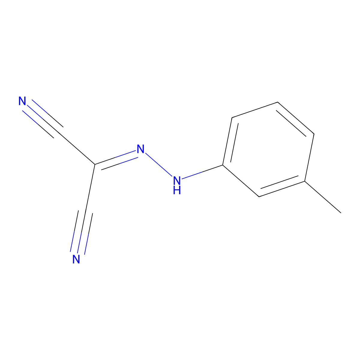 2-[2-(m-Tolyl)hydrazono]malononitrile molecular structure, CAS 3722-14-3