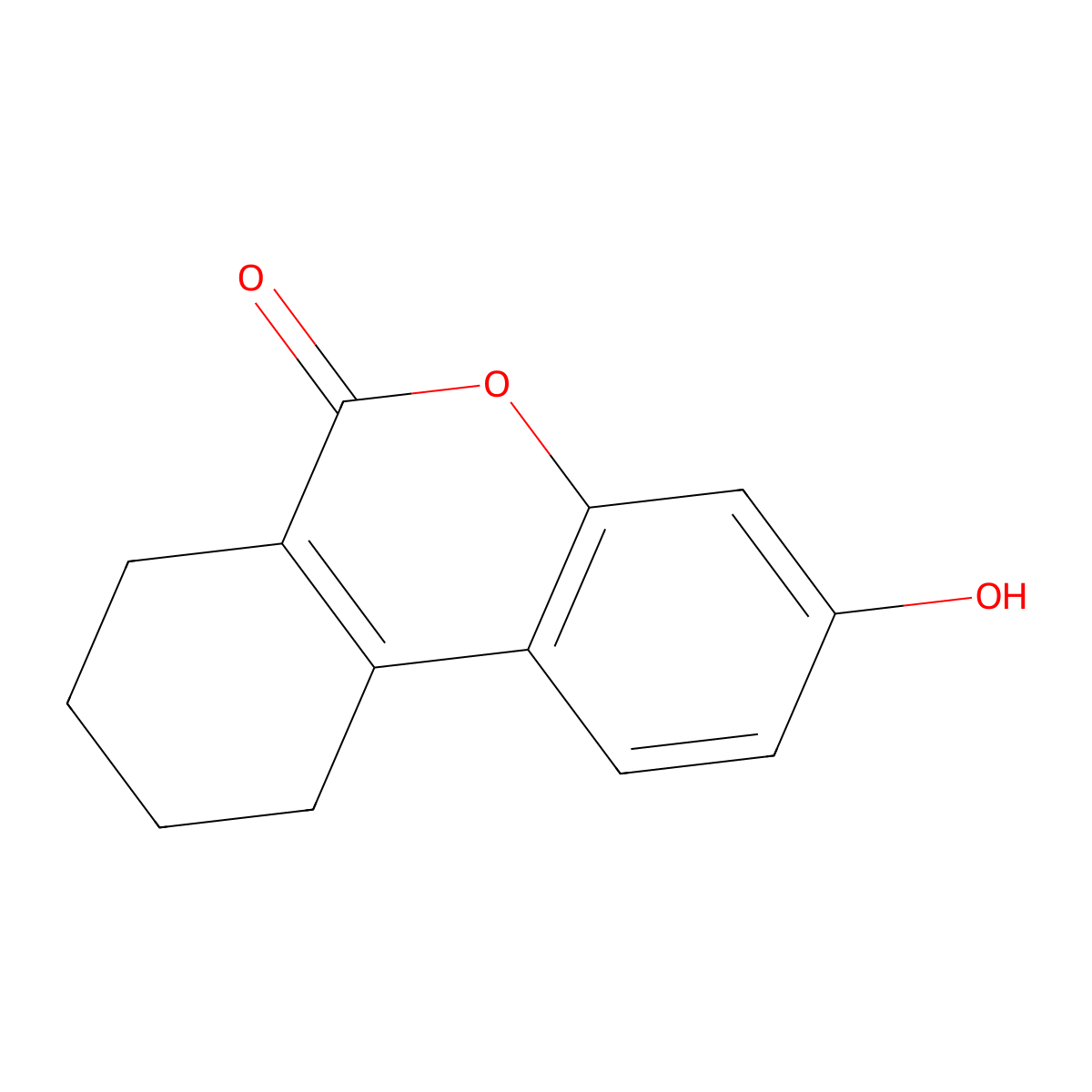 3-hydroxy-7,8,9,10-tetrahydro-6H-benzo[c]chromen-6-one molecular structure, CAS 3722-44-9