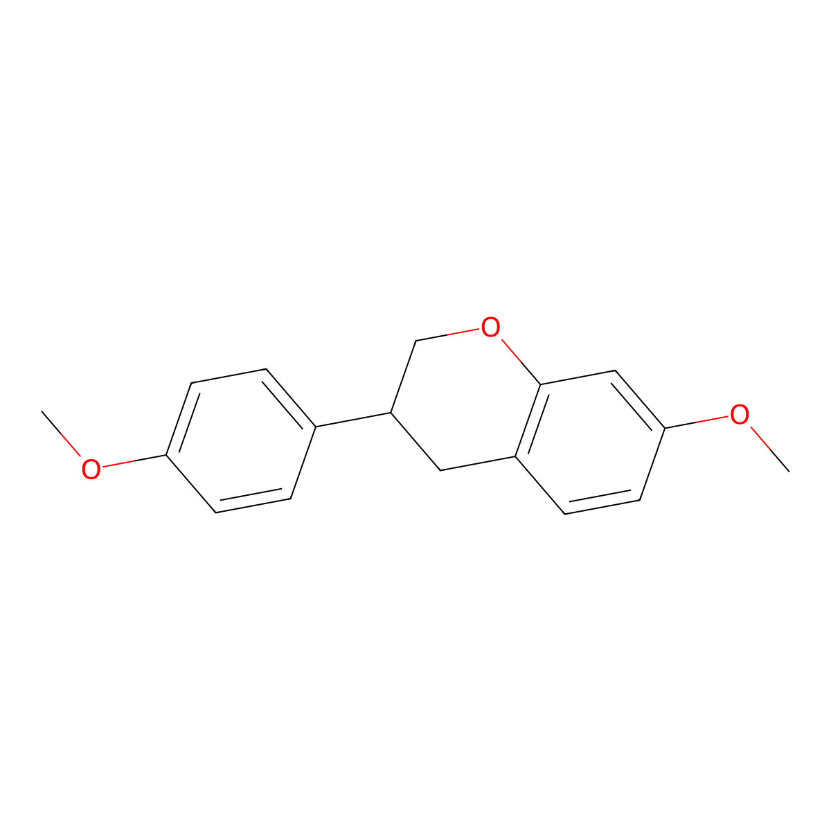 (3S)-7-Methoxy-3-(4-methoxyphenyl)-3,4-dihydro-2H-1-benzopyran molecular structure, CAS 3722-56-3