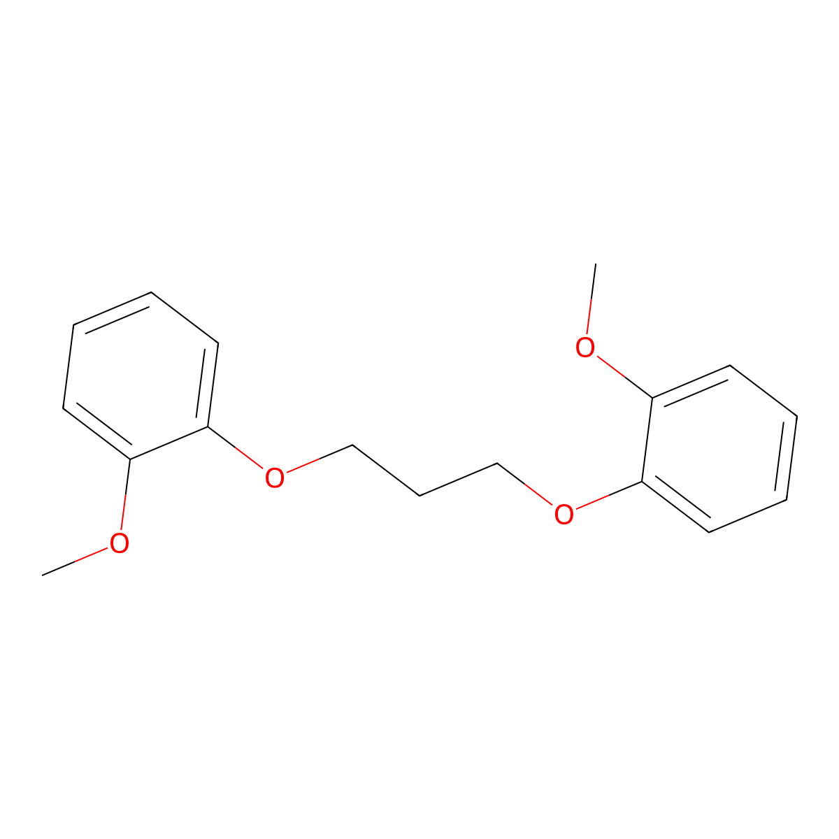 1-Methoxy-2-[3-(2-methoxyphenoxy)propoxy]benzene molecular structure, CAS 3722-61-0