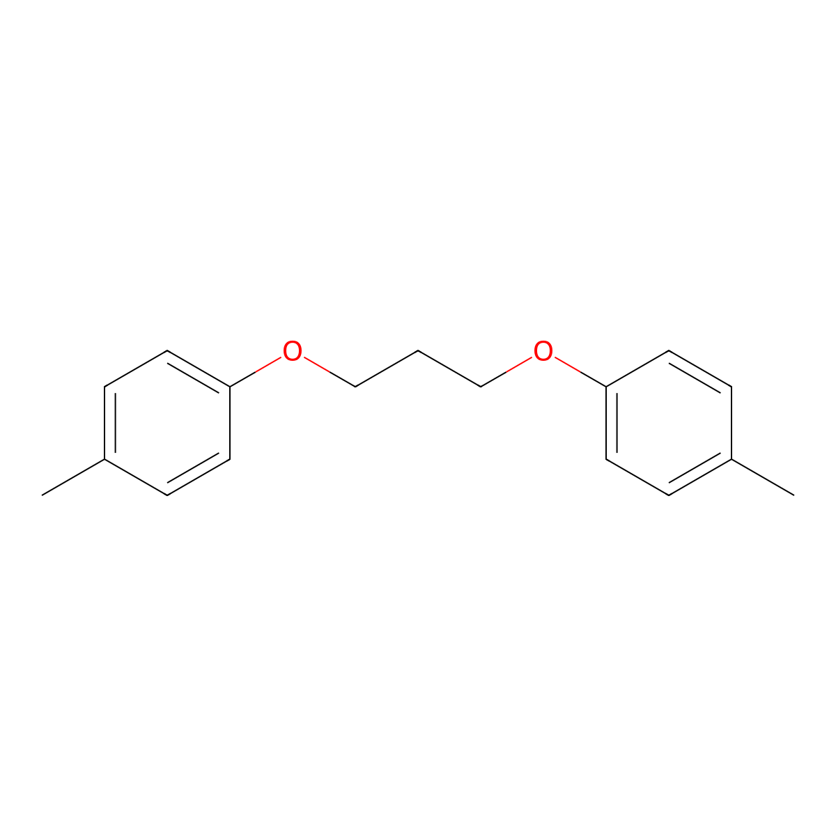1,3-Di(4-methylphenoxy)propane molecular structure, CAS 3722-64-3