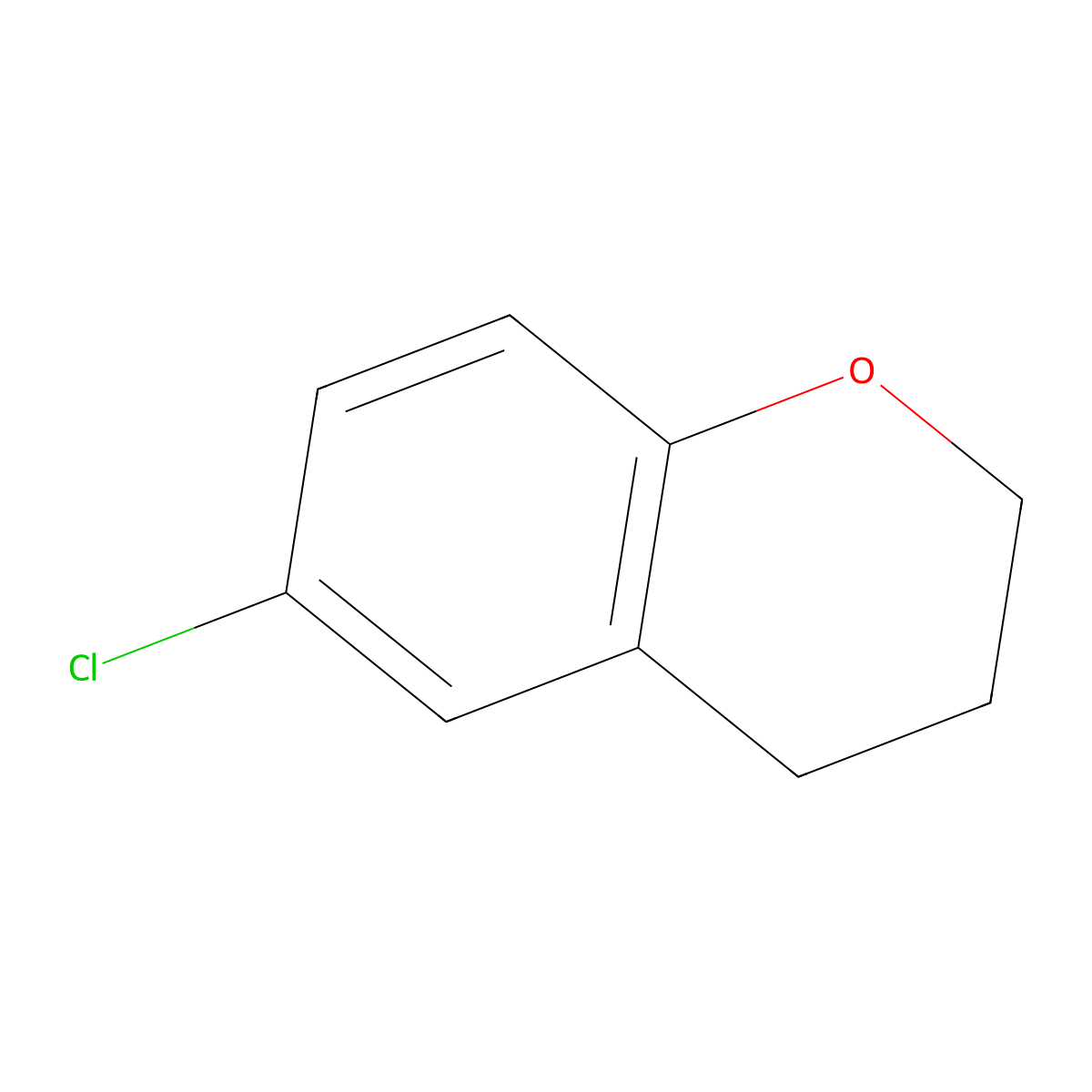 6-Chloro-3,4-dihydro-2H-1-benzopyran molecular structure, CAS 3722-71-2
