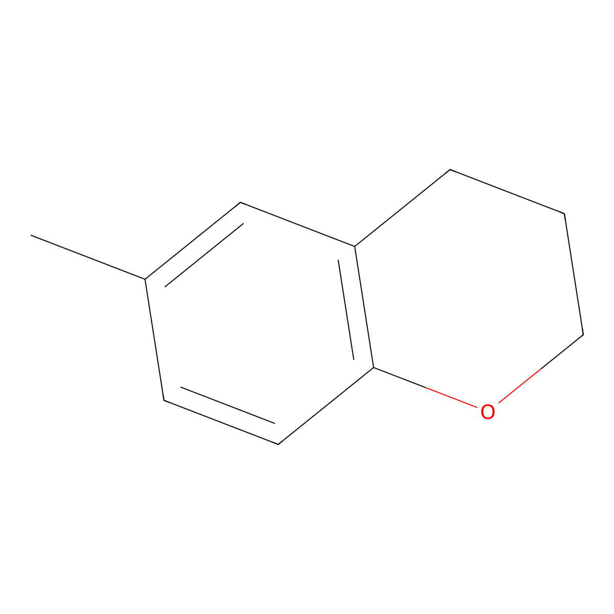 6-methyl-3,4-dihydro-2H-1-benzopyran molecular structure, CAS 3722-74-5