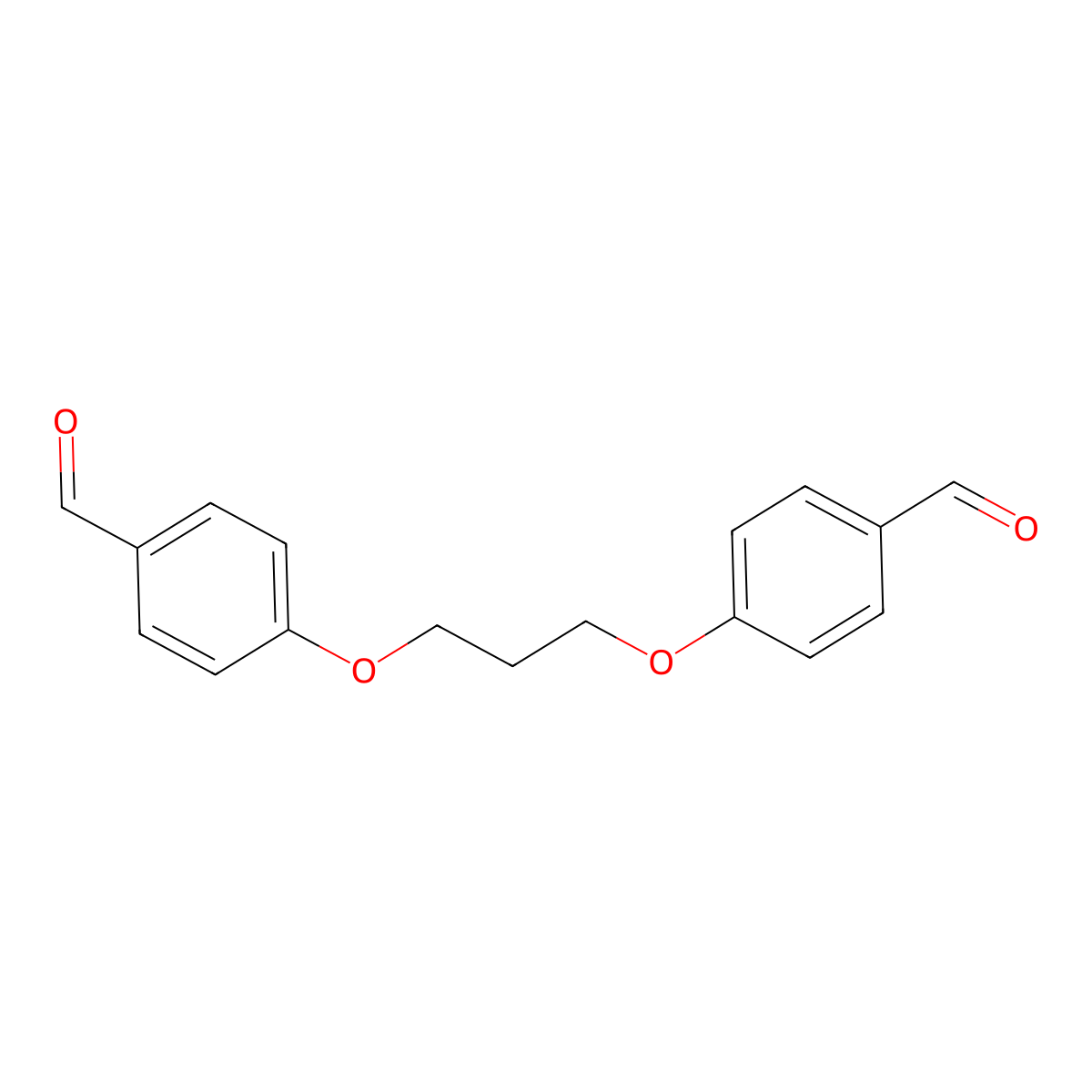 4,4'-(Propane-1,3-diylbis(oxy))dibenzaldehyde molecular structure, CAS 3722-80-3