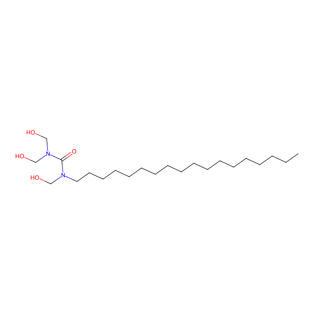 Urea, N,N,N'-tris(hydroxymethyl)-N'-octadecyl- molecular structure, CAS 37224-10-5