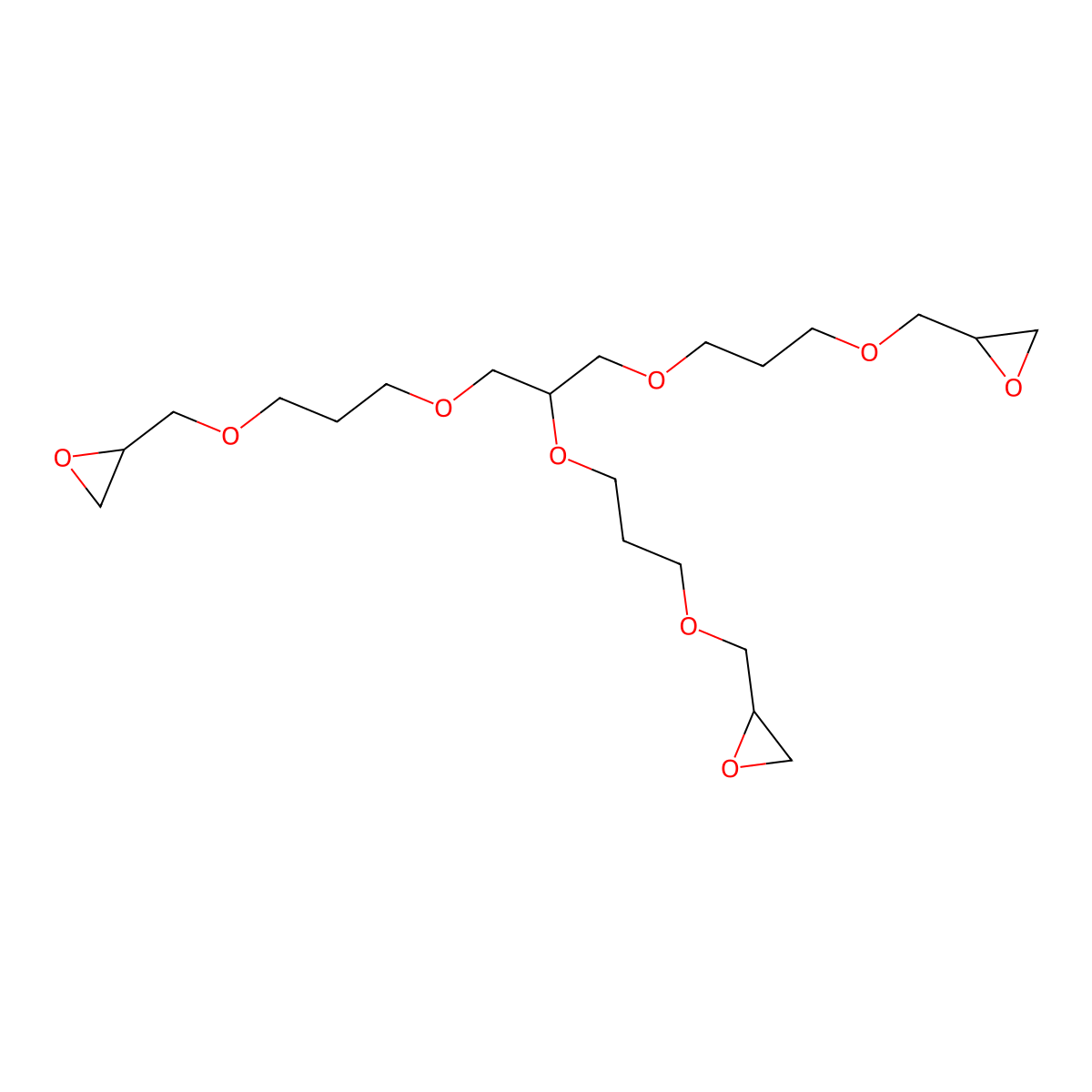 Glycerol propoxylate triglycidyl ether molecular structure, CAS 37237-76-6
