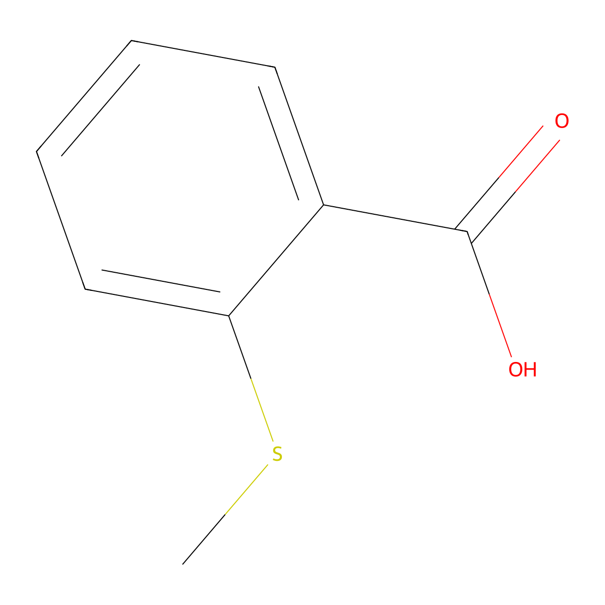2-(Methylthio)benzoic acid molecular structure, CAS 3724-10-5