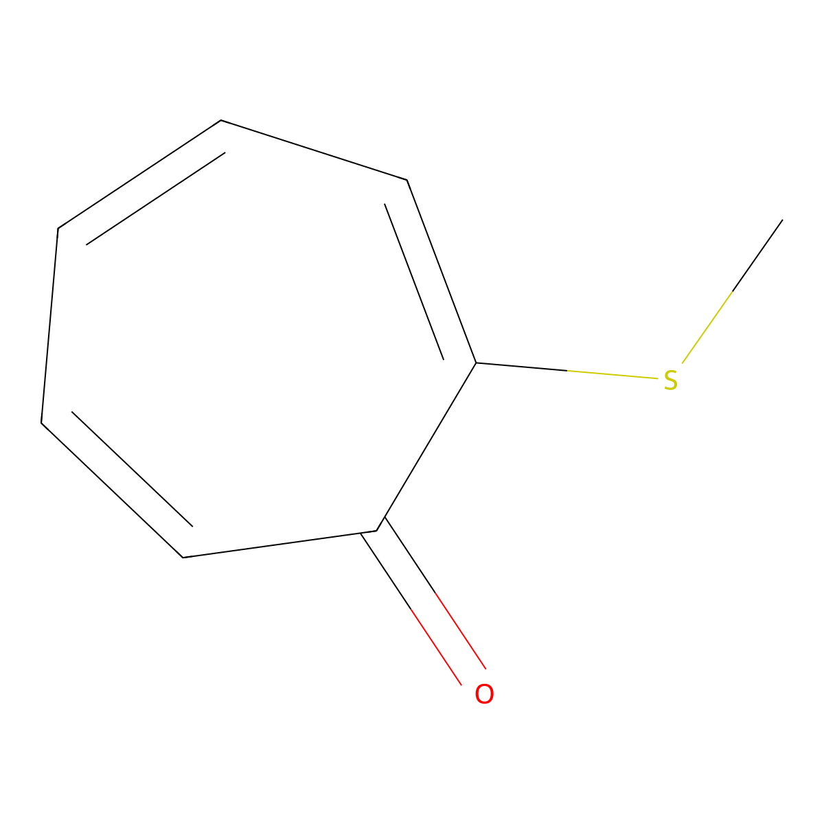 2-(Methylsulfanyl)cyclohepta-2,4,6-trien-1-one molecular structure, CAS 3724-11-6