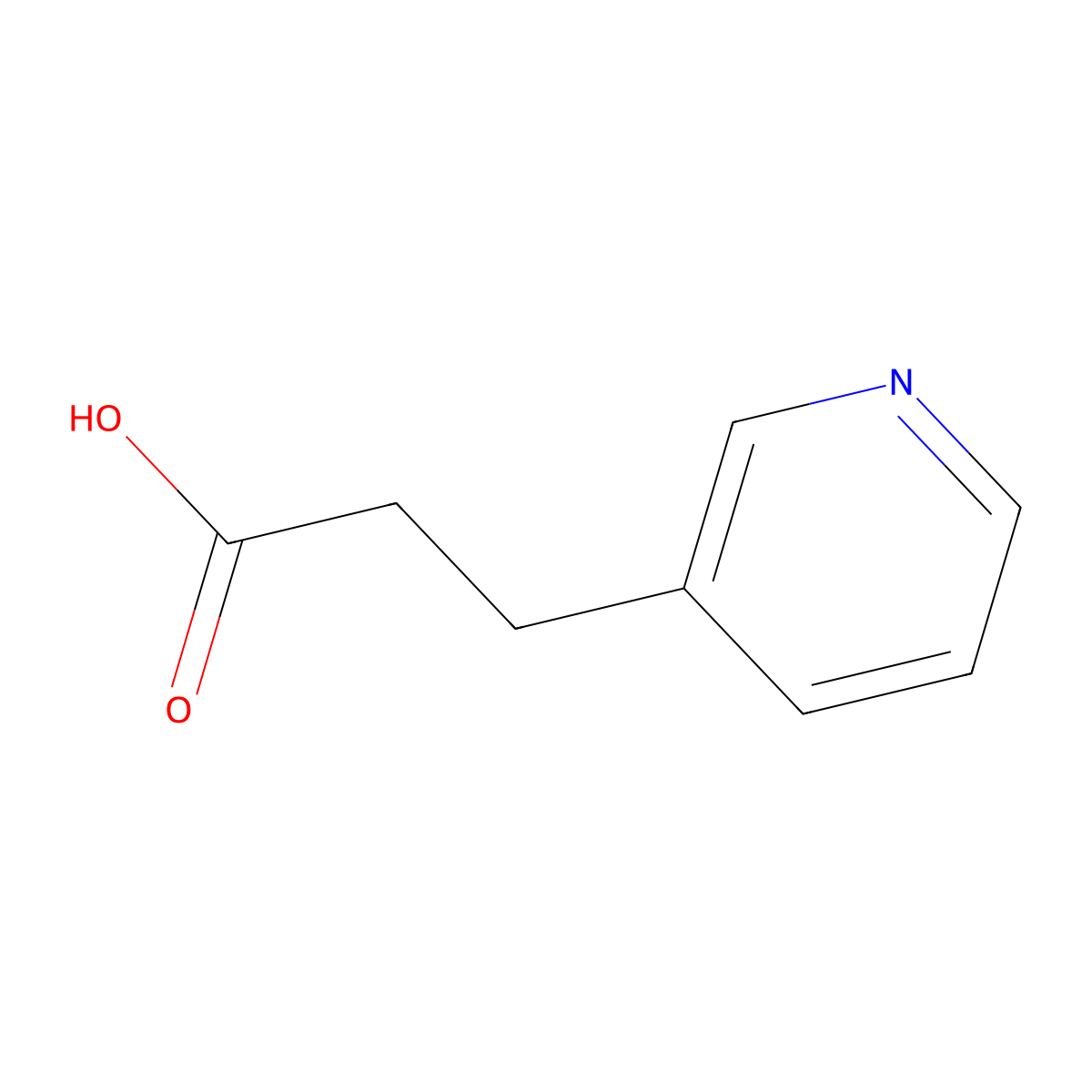 3-(Pyridin-3-yl)propanoic acid molecular structure, CAS 3724-19-4