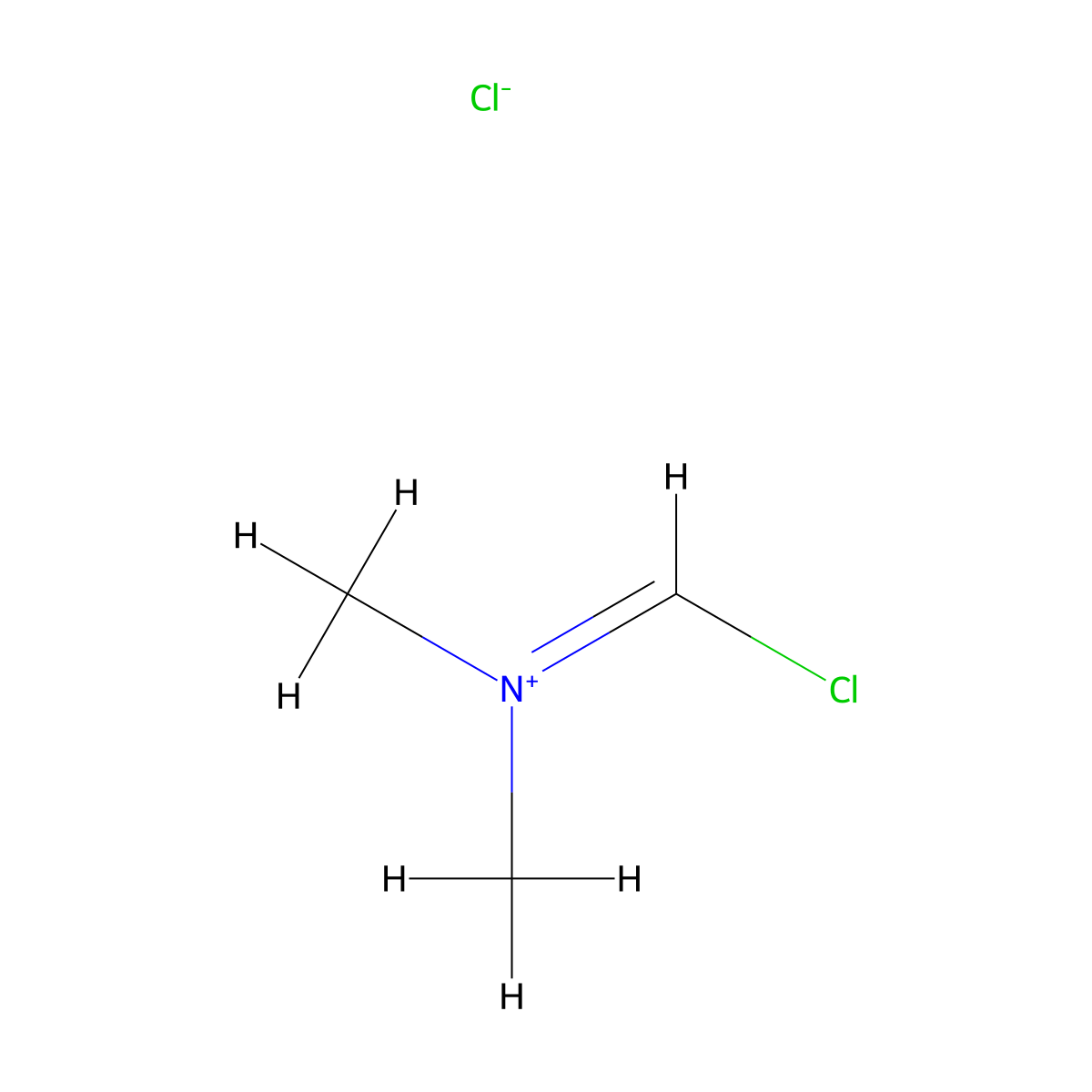 Chloro-N,N-dimethylformiminium chloride molecular structure, CAS 3724-43-4