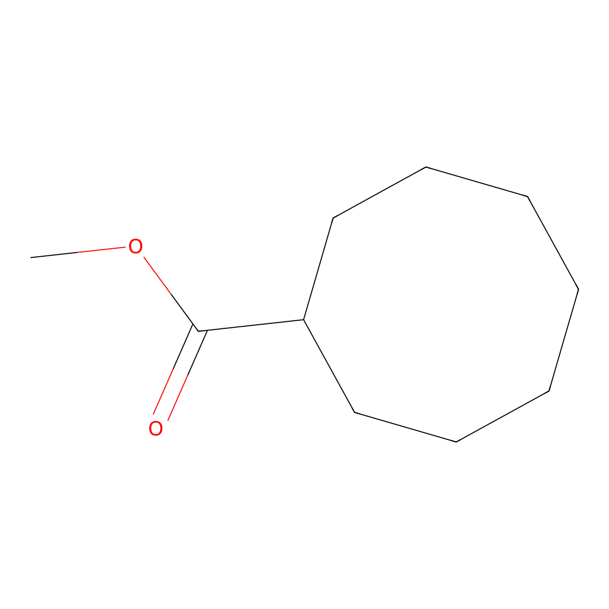 Methyl cyclooctanecarboxylate molecular structure, CAS 3724-54-7