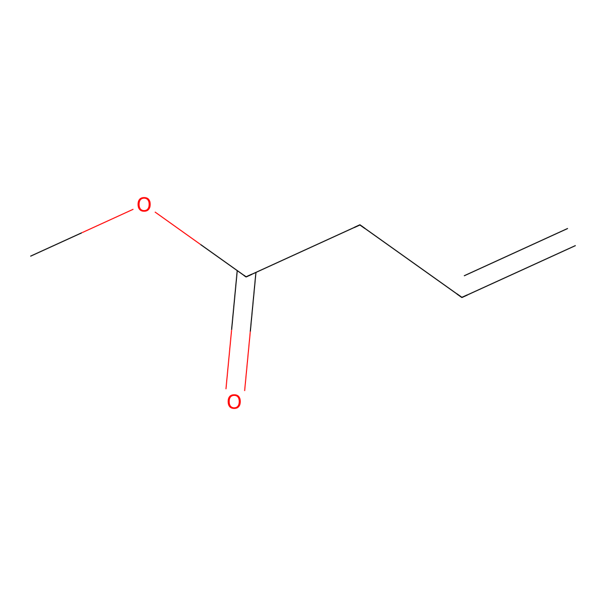 Methyl 3-butenoate molecular structure, CAS 3724-55-8