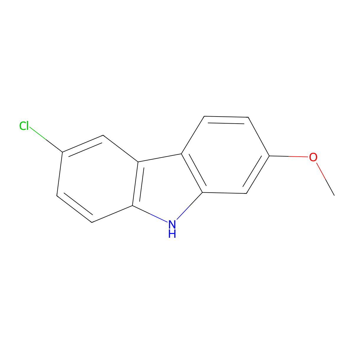 6-Chloro-2-methoxy-9H-carbazole molecular structure, CAS 372478-27-8