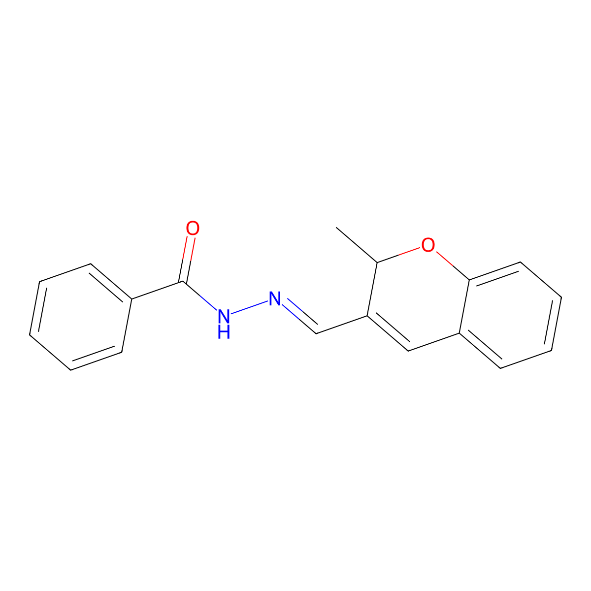 N'-((2-Methyl-2H-chromen-3-YL)methylene)benzohydrazide molecular structure, CAS 372495-07-3