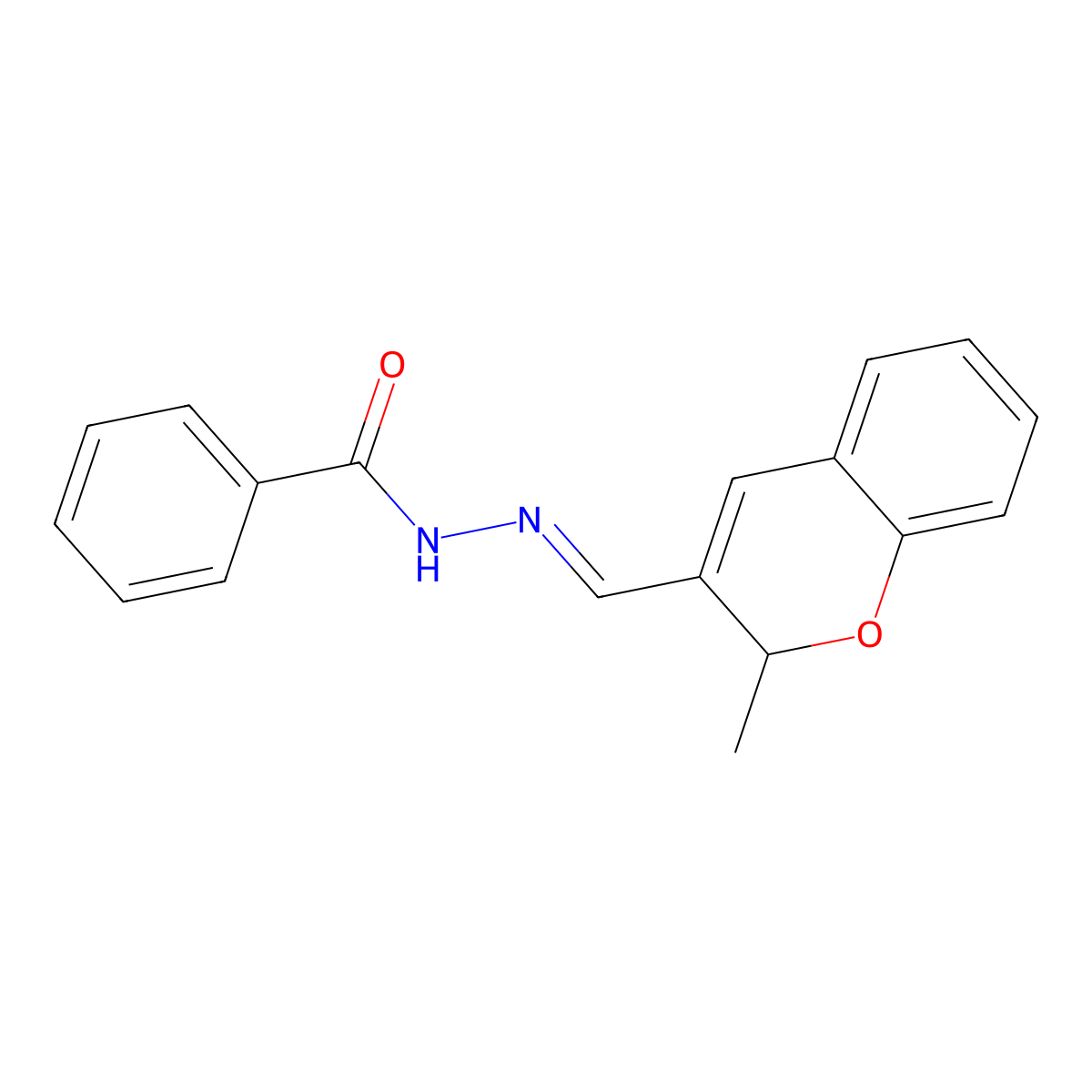 N'-((2-Methyl-2H-chromen-3-YL)methylene)benzohydrazide molecular structure, CAS 372495-07-3