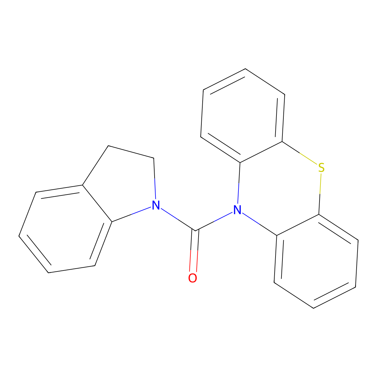 2,3-dihydro-1H-indol-1-yl(10H-phenothiazin-10-yl)methanone molecular structure, CAS 372497-74-0
