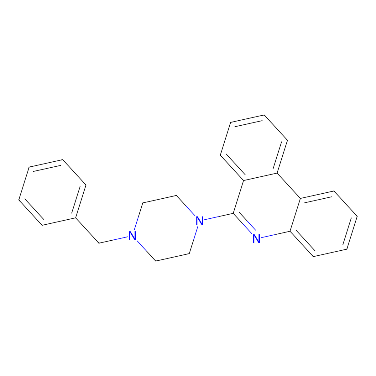 6-(4-Benzylpiperazin-1-yl)phenanthridine molecular structure, CAS 372498-95-8