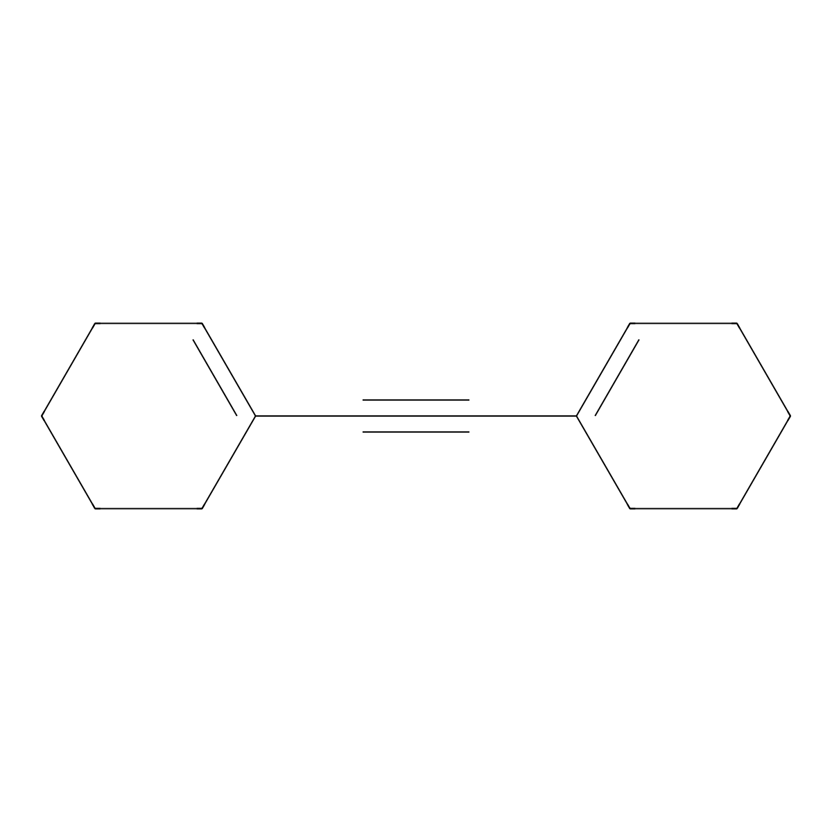 1,1'-Ethyne-1,2-diyldicyclohexene molecular structure, CAS 3725-09-5