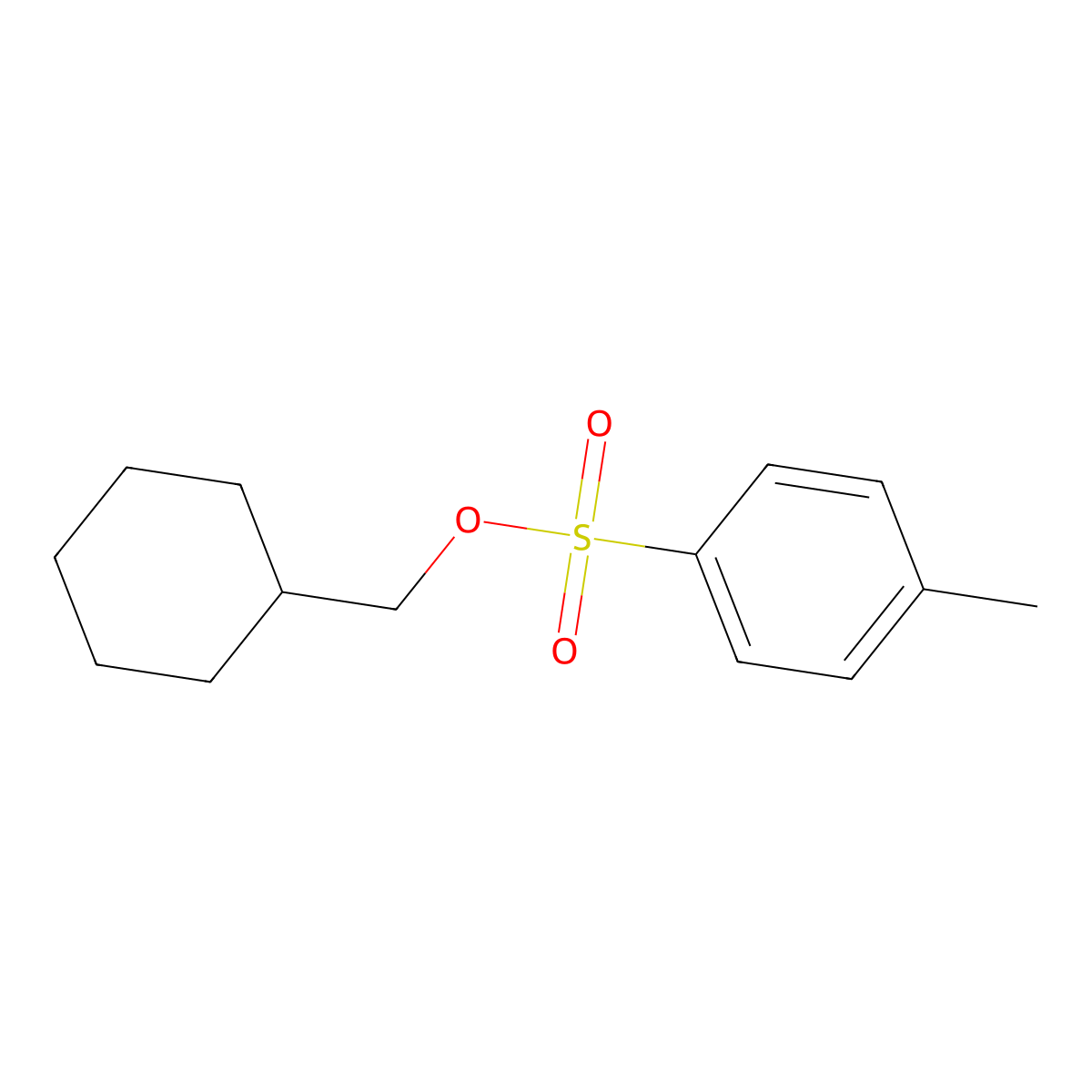 Cyclohexylmethyl 4-methylbenzenesulfonate molecular structure, CAS 3725-11-9