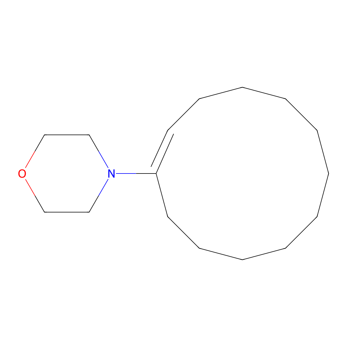 1-Morpholinocyclododecene molecular structure, CAS 3725-39-1