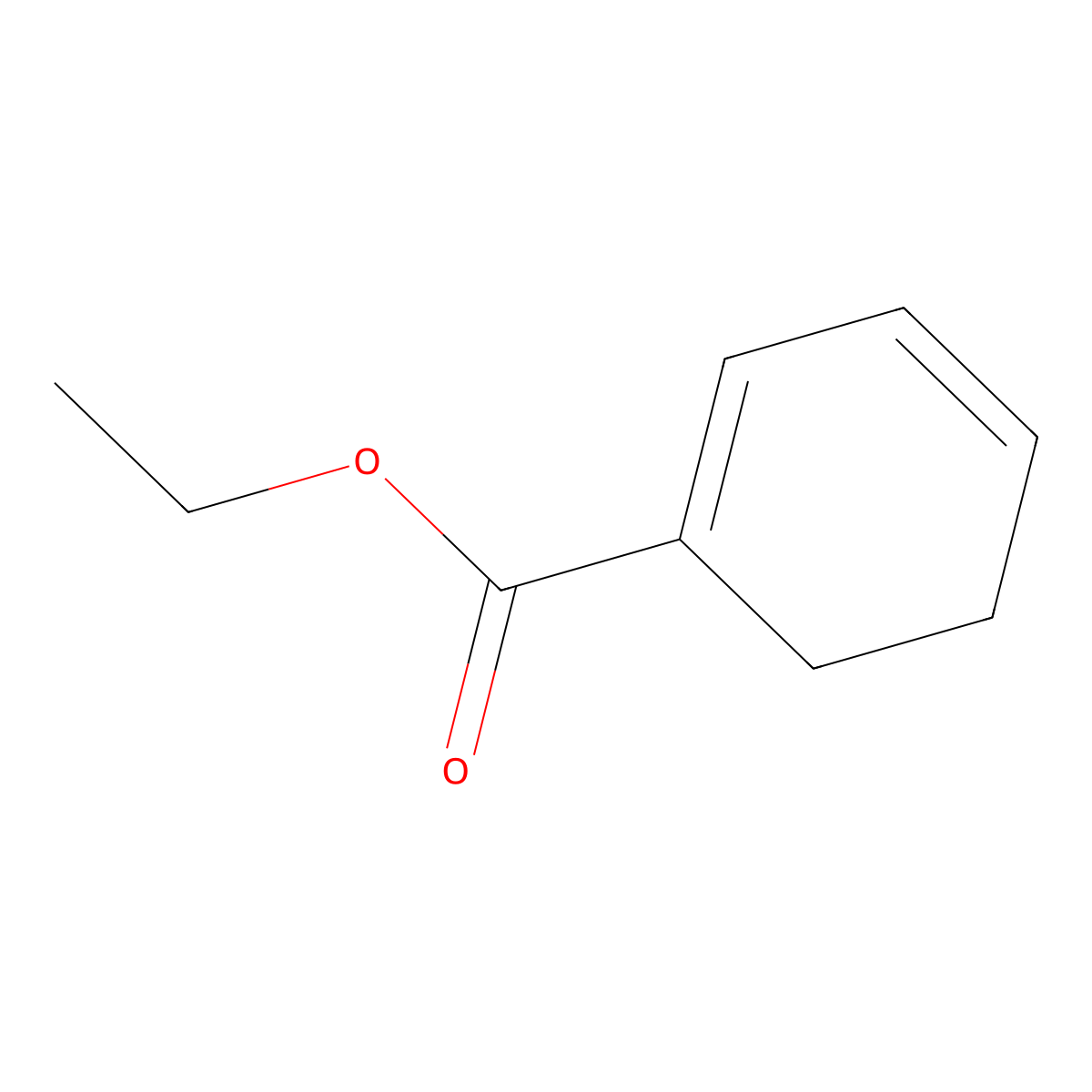 Ethyl cyclohexa-1,3-diene-1-carboxylate molecular structure, CAS 3725-40-4