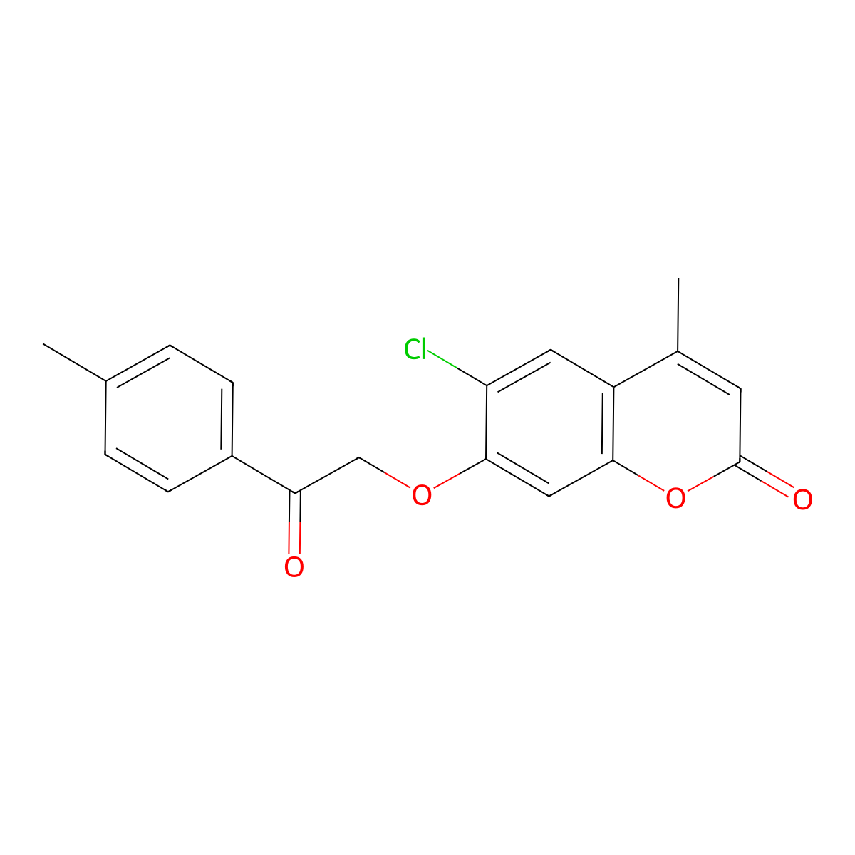 6-chloro-4-methyl-7-[2-(4-methylphenyl)-2-oxoethoxy]-2H-chromen-2-one molecular structure, CAS 372500-07-7
