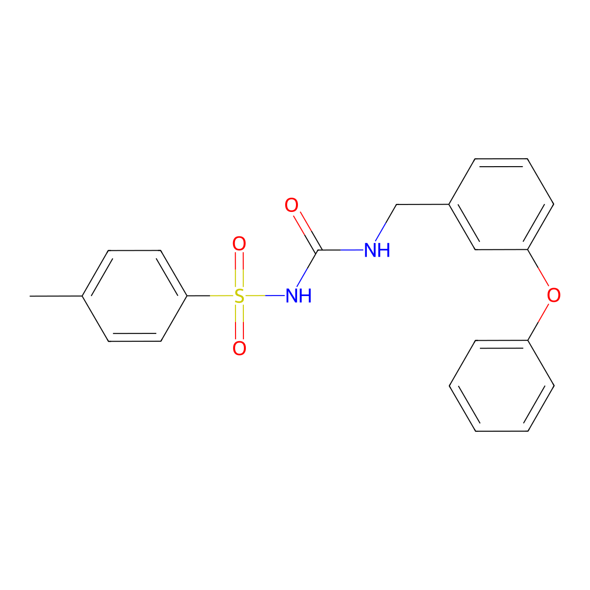 4-methyl-N-[(3-phenoxybenzyl)carbamoyl]benzenesulfonamide molecular structure, CAS 372501-14-9