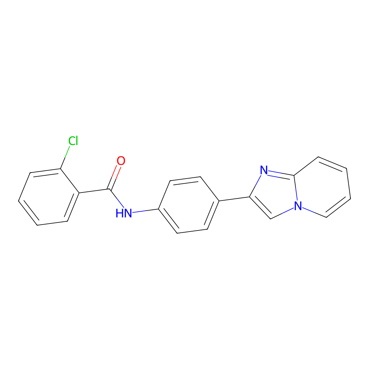 2-chloro-N-(4-imidazo[1,2-a]pyridin-2-ylphenyl)benzamide molecular structure, CAS 372501-69-4
