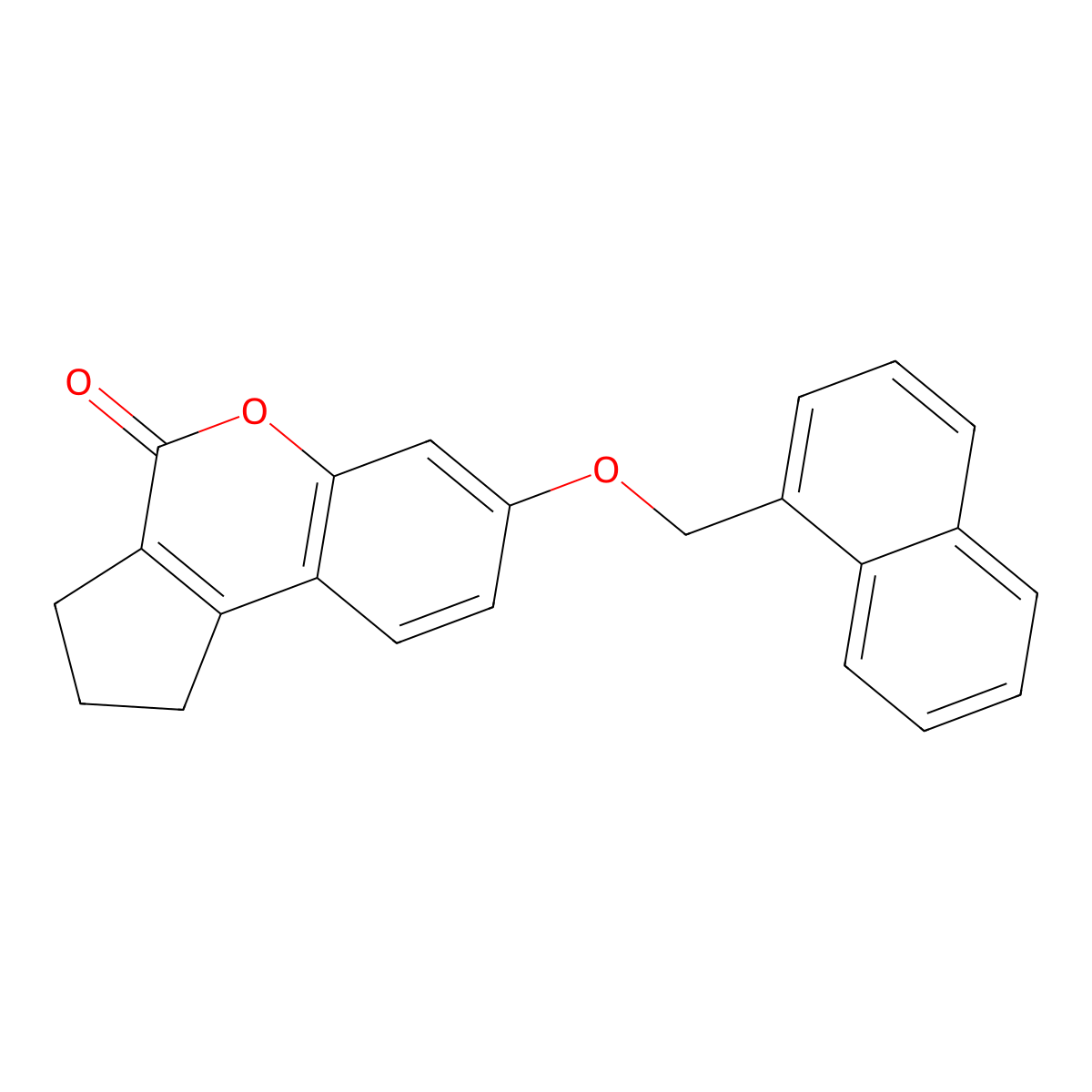 7-(1-naphthylmethoxy)-2,3-dihydrocyclopenta[c]chromen-4(1H)-one molecular structure, CAS 372502-08-4