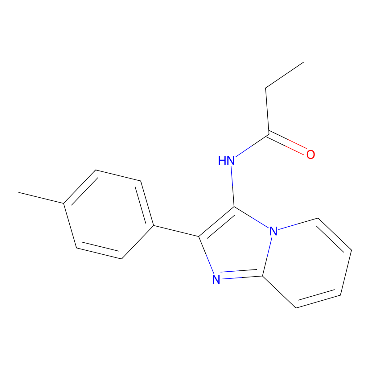 N-[2-(4-methylphenyl)imidazo[1,2-a]pyridin-3-yl]propanamide molecular structure, CAS 372502-55-1