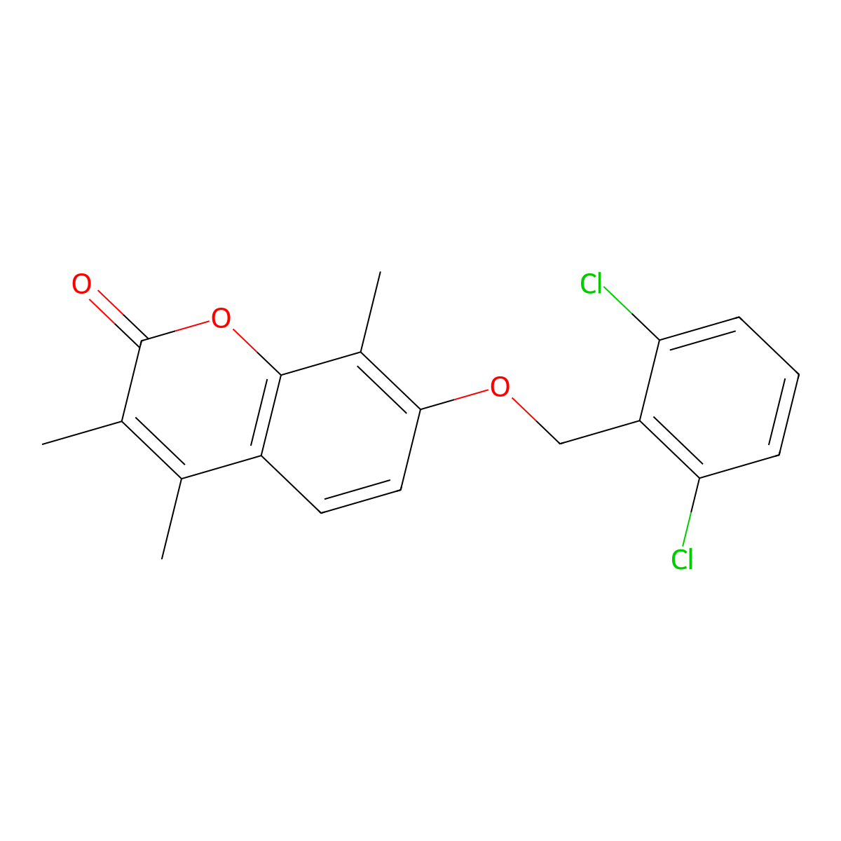 7-[(2,6-dichlorobenzyl)oxy]-3,4,8-trimethyl-2H-chromen-2-one molecular structure, CAS 372502-77-7
