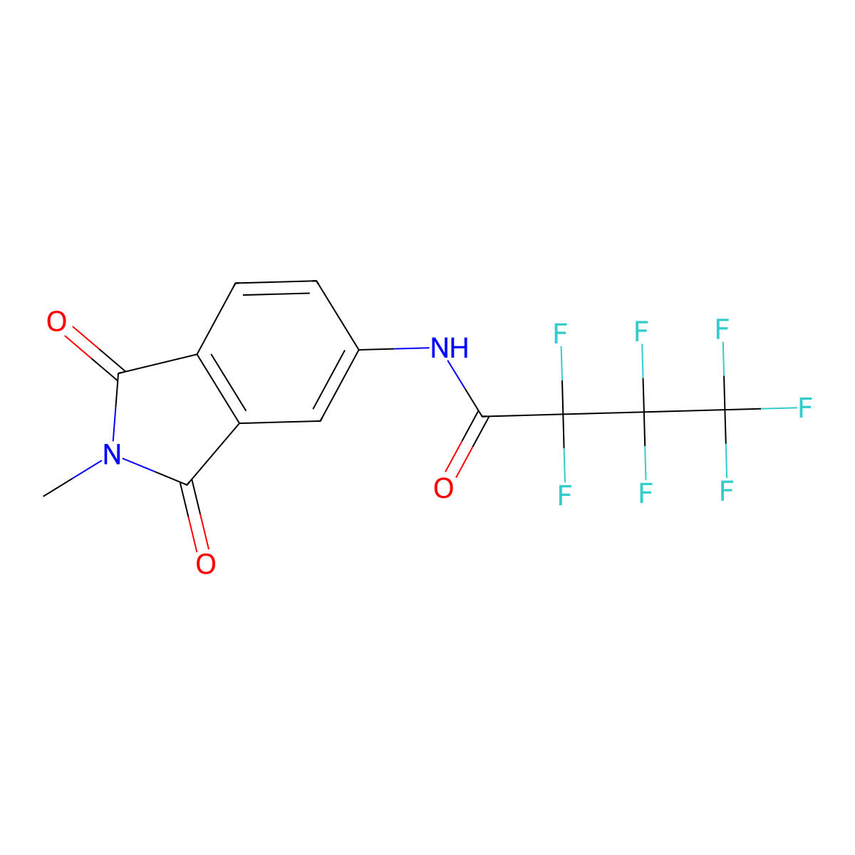 2,2,3,3,4,4,4-Heptafluoro-N-(2-methyl-1,3-dioxo-2,3-dihydro-1H-isoindol-5-yl)butanamide molecular structure, CAS 372503-03-2