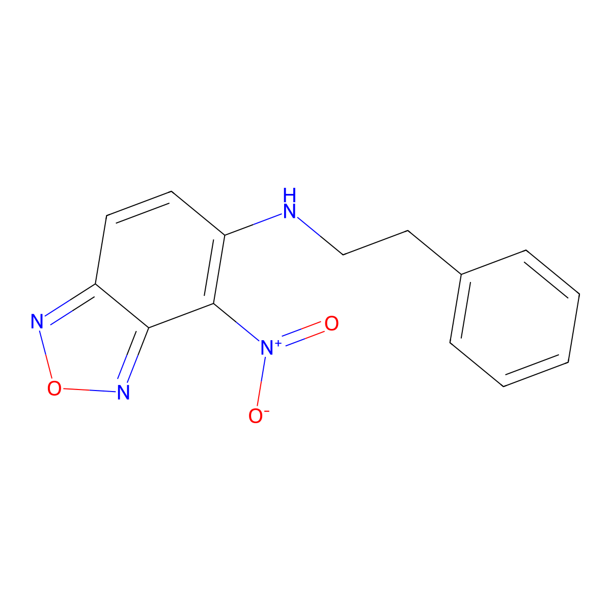 4-nitro-N-(2-phenylethyl)-2,1,3-benzoxadiazol-5-amine molecular structure, CAS 372503-32-7