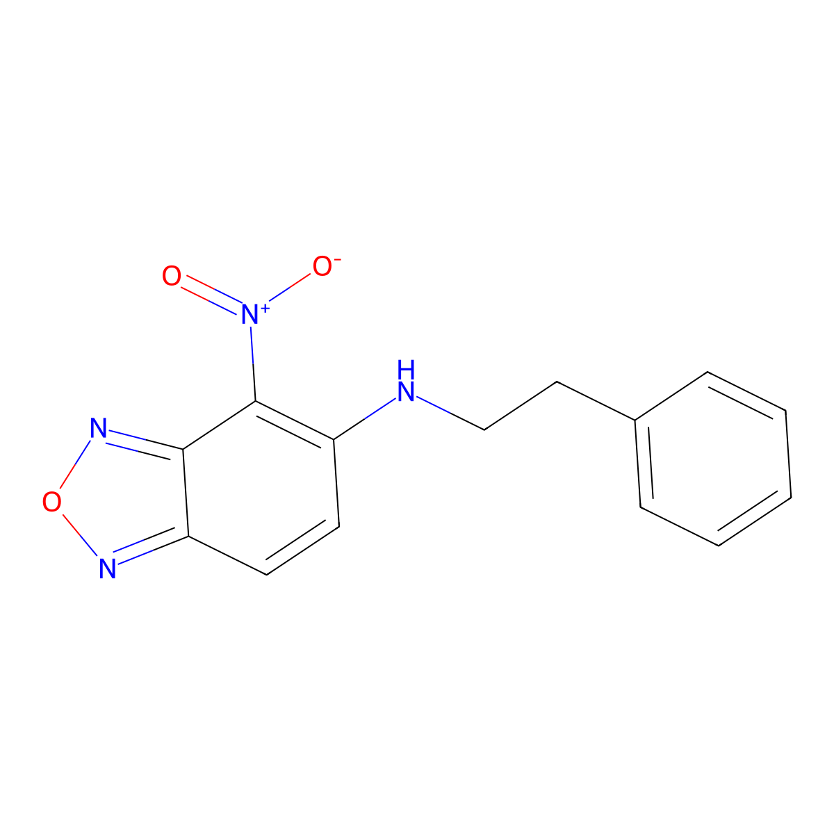4-nitro-N-(2-phenylethyl)-2,1,3-benzoxadiazol-5-amine molecular structure, CAS 372503-32-7