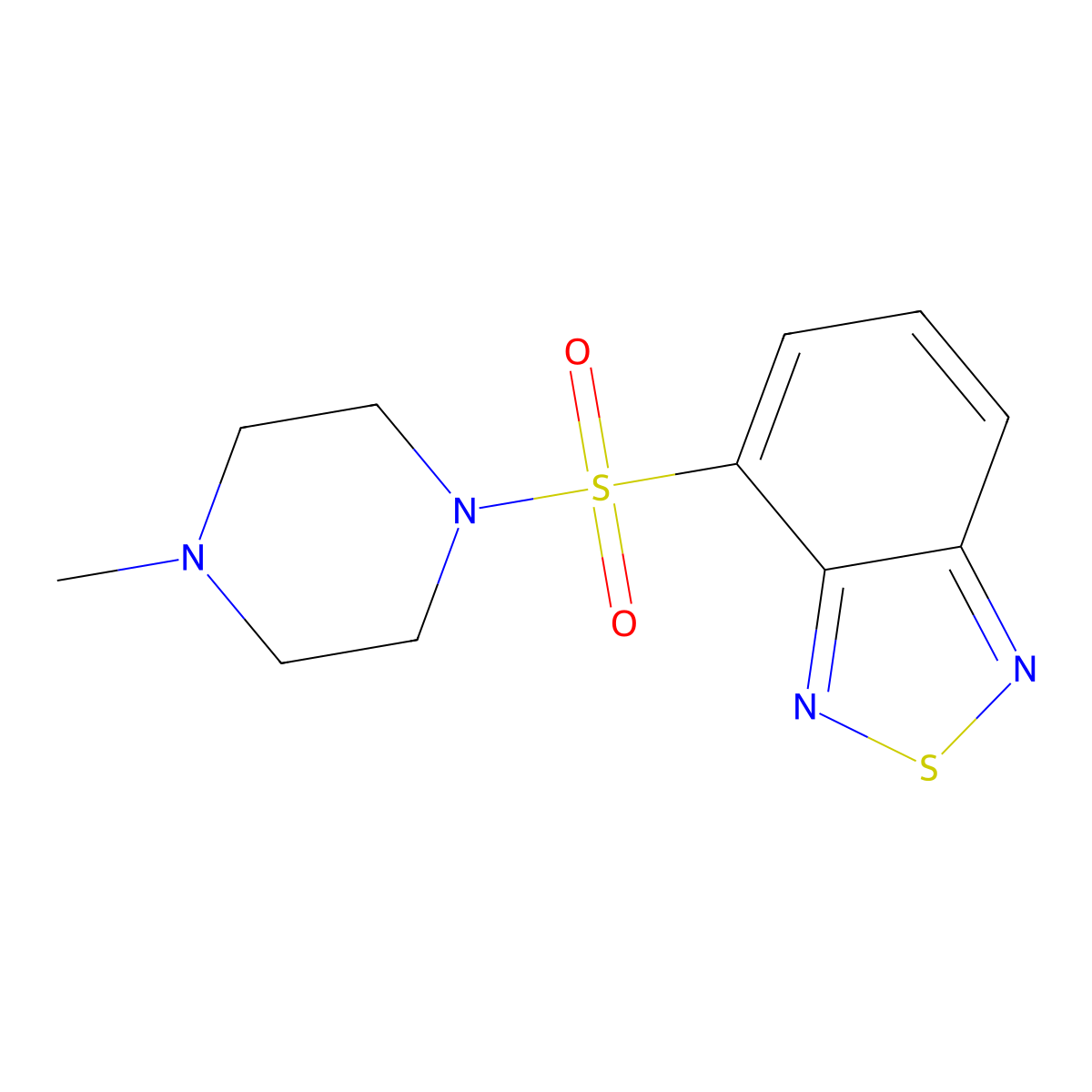 4-(4-Methylpiperazin-1-yl)sulfonyl-2,1,3-benzothiadiazole molecular structure, CAS 372503-33-8