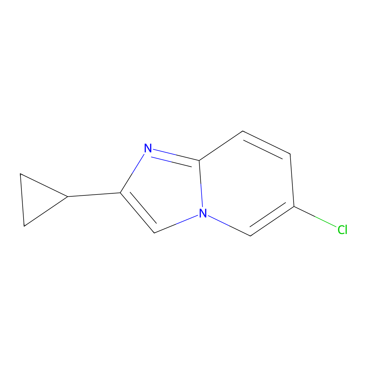 6-Chloro-2-cyclopropylimidazo[1,2-a]pyridine molecular structure, CAS 372506-46-2