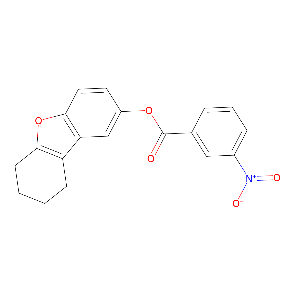 6,7,8,9-Tetrahydrodibenzofuran-2-yl 3-nitrobenzoate molecular structure, CAS 372507-53-4