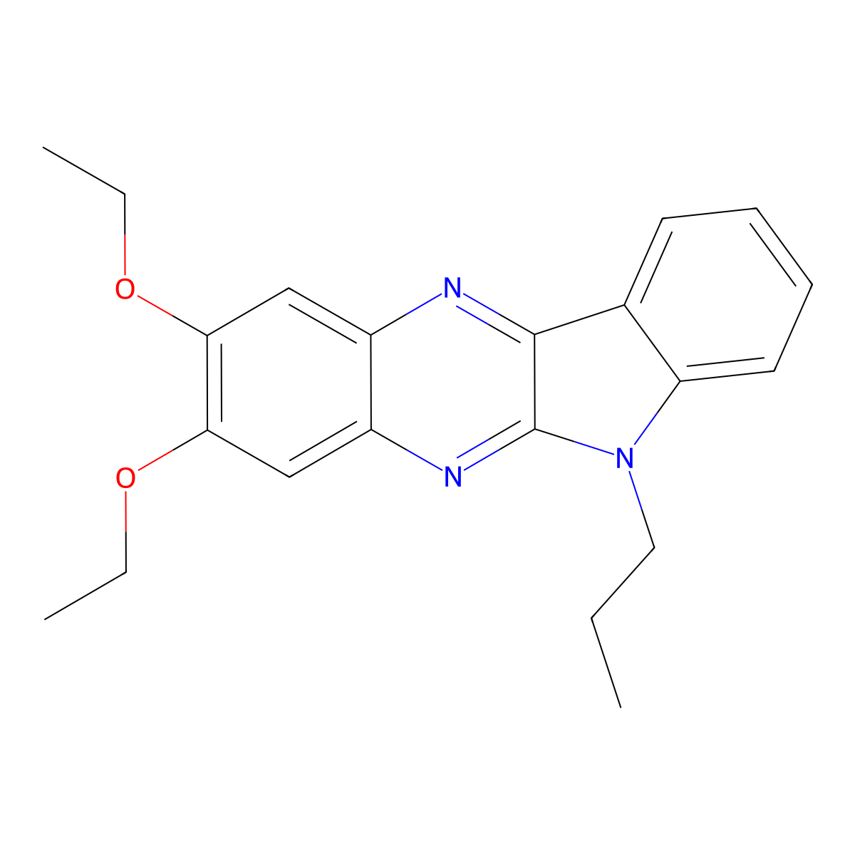 2,3-diethoxy-6-propyl-6H-indolo[2,3-b]quinoxaline molecular structure, CAS 372507-58-9