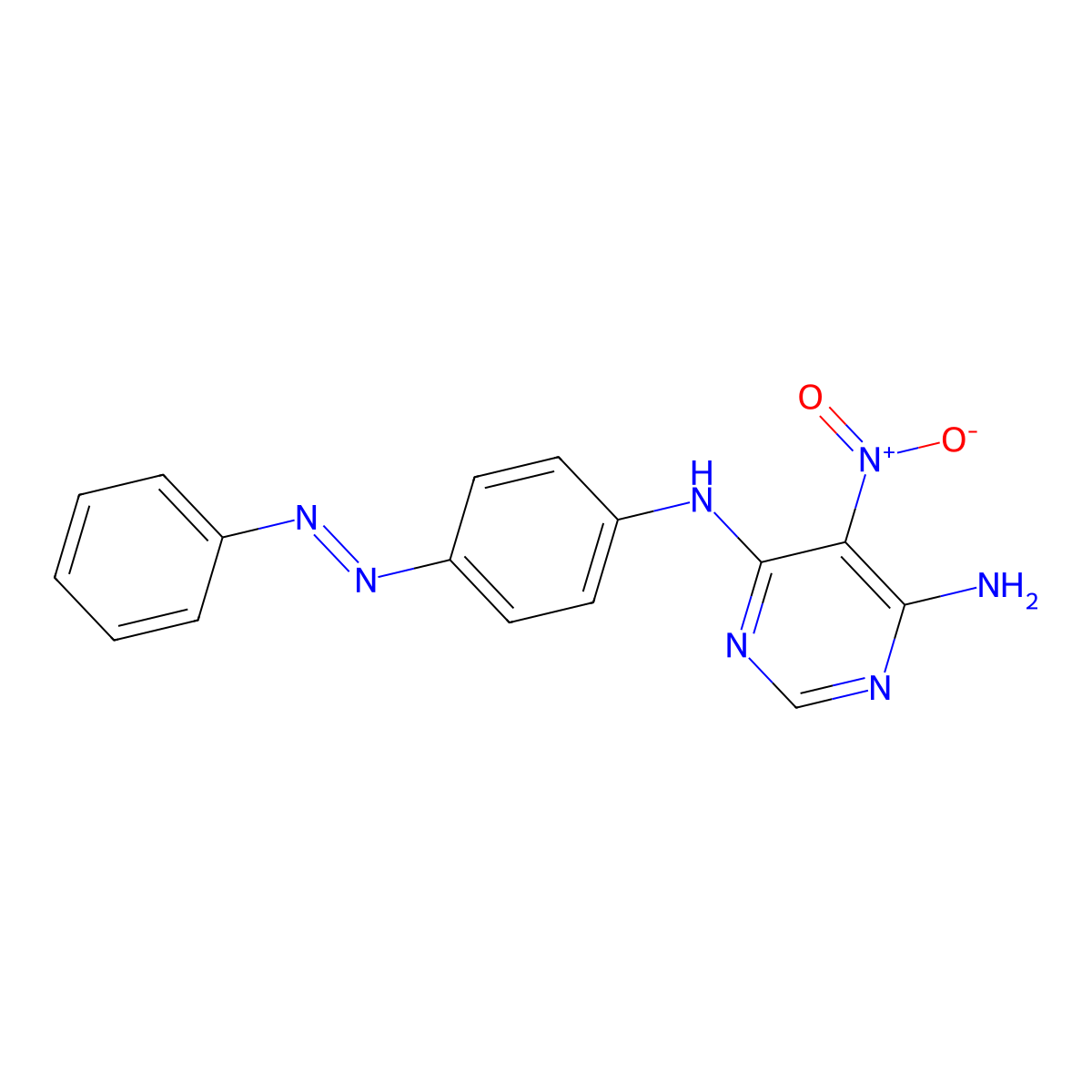 5-nitro-N-{4-[(E)-phenyldiazenyl]phenyl}pyrimidine-4,6-diamine molecular structure, CAS 372508-23-1