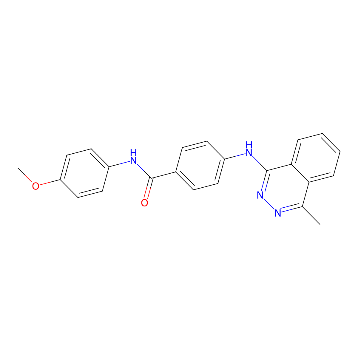N-(4-methoxyphenyl)-4-[(4-methylphthalazin-1-yl)amino]benzamide molecular structure, CAS 372508-42-4