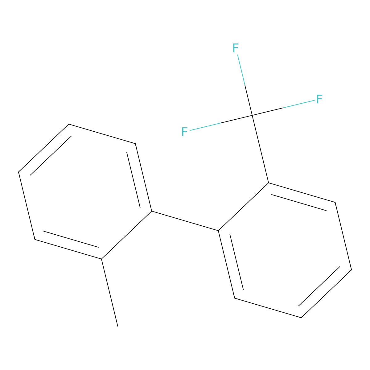 2-Methyl-2'-(trifluoromethyl)-1,1'-biphenyl molecular structure, CAS 372511-53-0