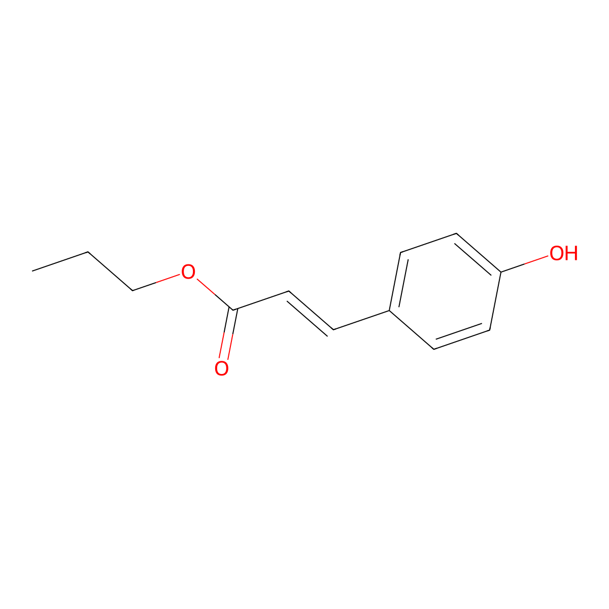 Propyl (E)-3-(4-hydroxyphenyl)acrylate molecular structure, CAS 372514-20-0