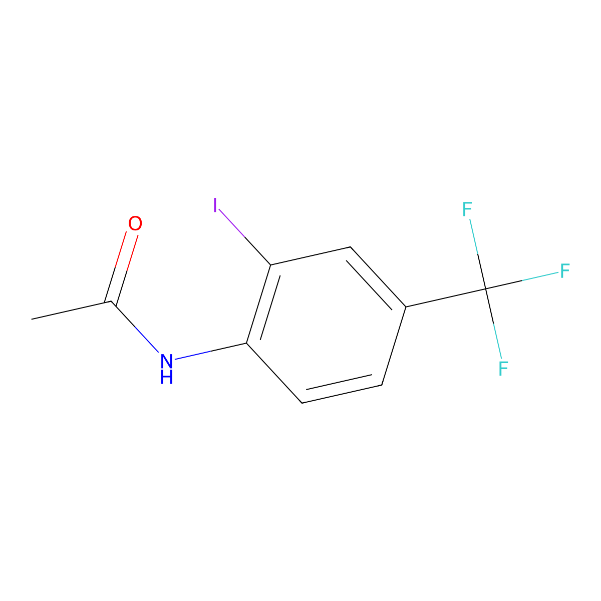 N-(2-Iodo-4-(trifluoromethyl)phenyl)acetamide molecular structure, CAS 372517-97-0