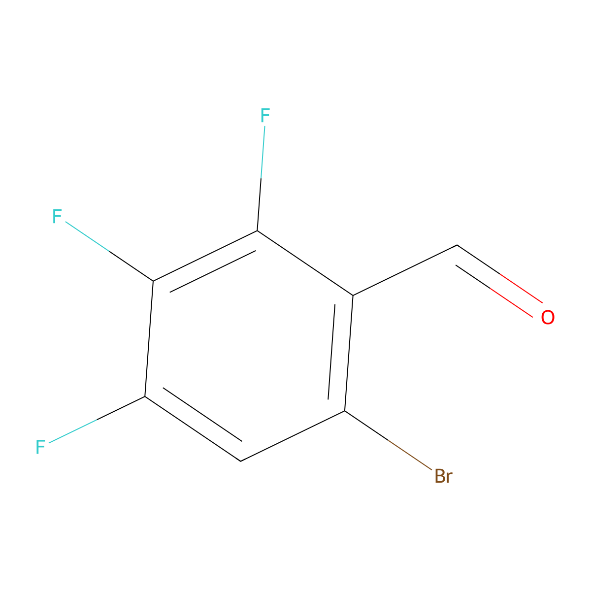 6-Bromo-2,3,4-trifluorobenzaldehyde molecular structure, CAS 372519-10-3